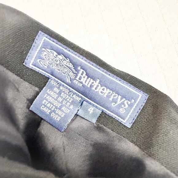 Burberry's Vintage Below The Knee Long Slit Midi Classic A Line Skirt Size 4 - Picture 4 of 5